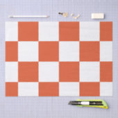 Papier Mousseline Motif de tableau de bord orange et blanc (Artisanat)