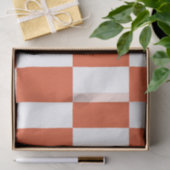 Papier Mousseline Motif de tableau de bord orange et blanc (Cadeau)