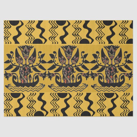 Papier Mousseline Motif de tatouage ethnique tribal (Recto)