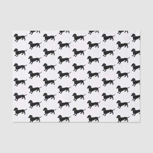 Papier Mousseline Motif de teckels (Recto)
