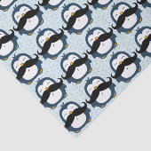 Papier Mousseline Motif de tendance de moustache de pingouin (Détail)