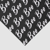 Papier Mousseline Motif de texte de livre noir et blanc de Ghost Hal (Détail)