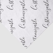 Papier Mousseline Motif de texte de script moderne modifiable | Noir (Détail)