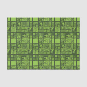 Papier Mousseline Motif de Tiki