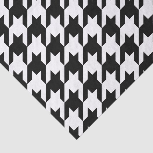 Papier Mousseline Motif de tissage classique Houndstooth (Détail)