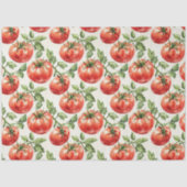 Papier Mousseline Motif de tomate aquarelle (Recto)