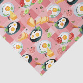 Papier Mousseline Motif de tomate et d'oeufs au plat (Détail)