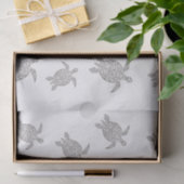 Papier Mousseline Motif de tortues grises (Cadeau)