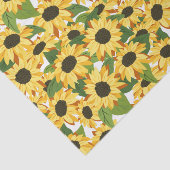 Papier Mousseline Motif de tournesol jaune (Détail)