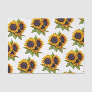 Papier Mousseline Motif de tournesols
