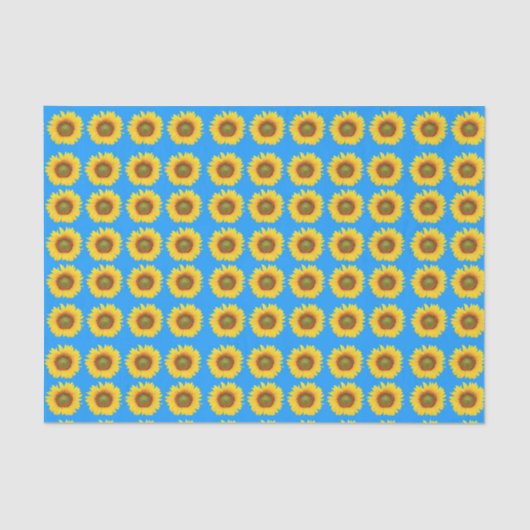 Papier Mousseline Motif de tournesols lumineux (Recto)