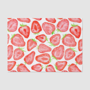 Papier Mousseline Motif de tranches de fraise d'aquarelle