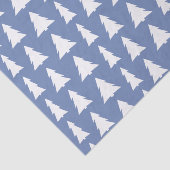 Papier Mousseline Motif de vacances moderne Blue White Trees (Détail)