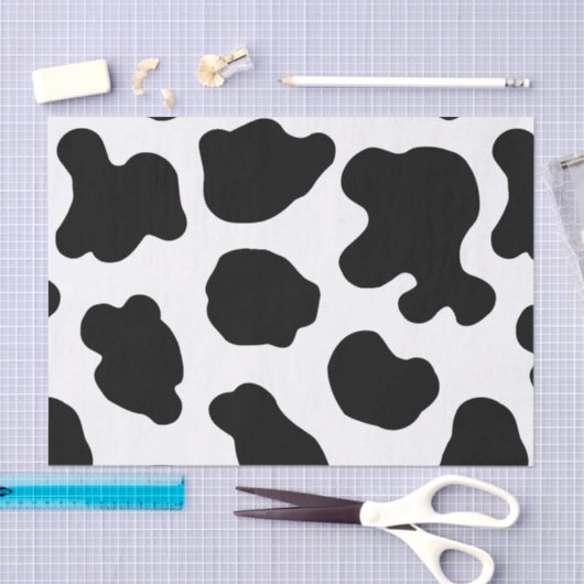 Papier Mousseline Motif de vache imprimé (Artisanat)