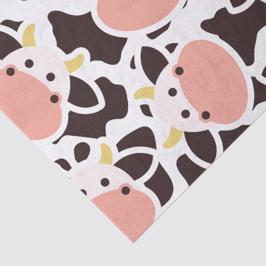 Papier Mousseline Motif de vache mûre (Détail)