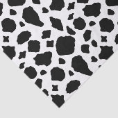 Papier Mousseline Motif de vache noir et blanc (Détail)