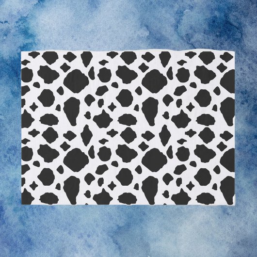 Papier Mousseline Motif de vache noir et blanc