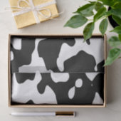 Papier Mousseline Motif de vache noir et blanc (Cadeau)