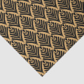 Papier Mousseline Motif de ventilateur Art déco noir et or (Détail)