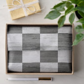 Papier Mousseline Motif de vérification en bois (Cadeau)