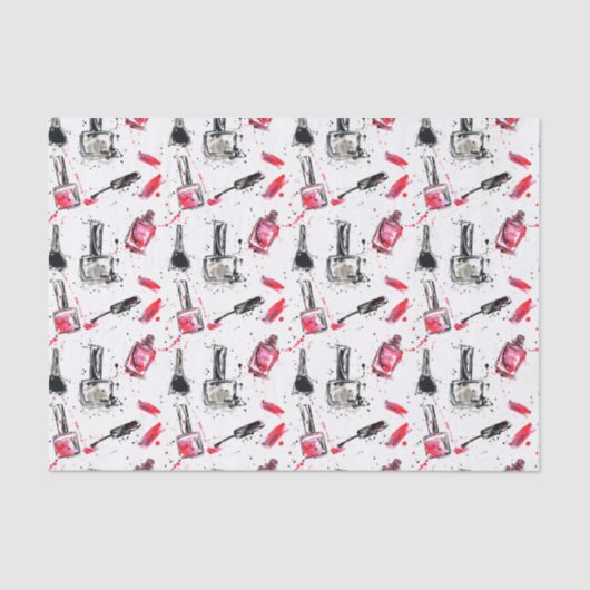 Papier Mousseline Motif de vernis à ongles d'aquarelle (Recto)