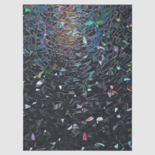Papier Mousseline Motif de verre teinté abstrait iridescent
