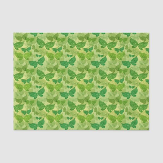 Papier Mousseline Motif de vert de ressort (Recto)