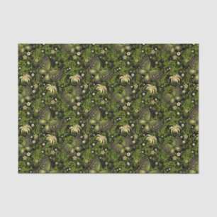 Papier Mousseline Motif de Vert-or de ressort