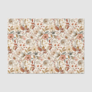 Papier Mousseline Motif de vignes florales douces sur un Arrière - p