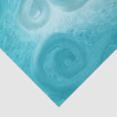 Papier Mousseline Motif découpage bleu ciel tourbillonnant fantaisis (Détail)