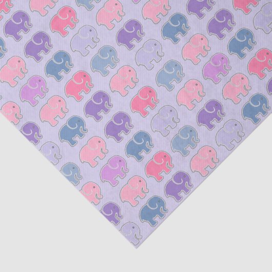 Papier Mousseline Motif d'éléphant (Détail)