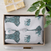 Papier Mousseline Motif d'éléphant (Cadeau)