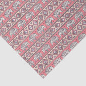 Papier Mousseline Motif d'éléphant rose (Détail)