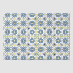 Papier Mousseline Motif Delft Tile
