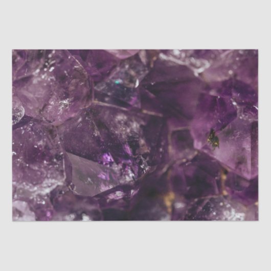 Papier Mousseline Motif d'énergie en quartz de cristal Amethyst viol (Recto)