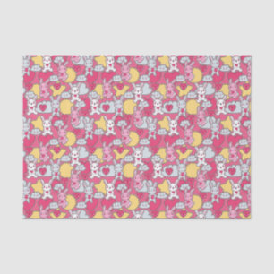 Papier Mousseline Motif d'enfant de Kawaii avec les griffonnages