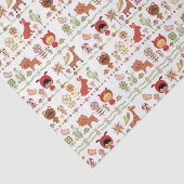 Papier Mousseline Motif d'enfant et d'animaux (Détail)