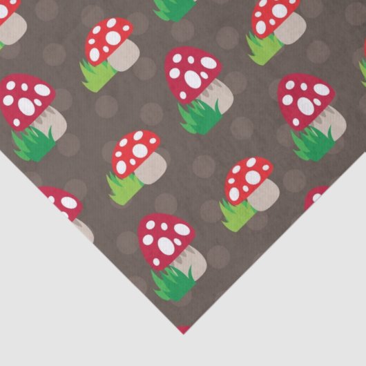 Papier Mousseline motif d'enfants de champignon (Détail)