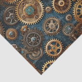 Papier Mousseline Motif d'engrenages Steampunk (Détail)