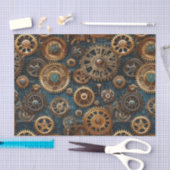 Papier Mousseline Motif d'engrenages Steampunk (Artisanat)