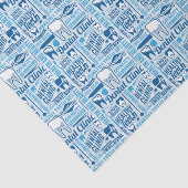 Papier Mousseline Motif dentaire bleu de clinique (Détail)