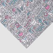 Papier Mousseline Motif dentaire de bande dessinée (Détail)