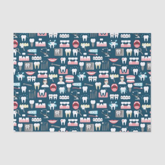 Papier Mousseline Motif dentaire de bureau de clinique (Recto)