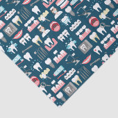 Papier Mousseline Motif dentaire de bureau de clinique (Détail)