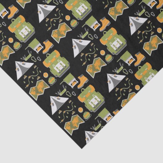 Papier Mousseline Motif d'équipement d'aventure (Détail)