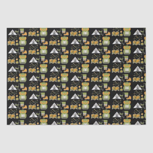 Papier Mousseline Motif d'équipement d'aventure (Recto)