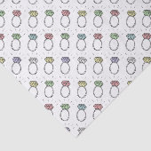 Papier Mousseline Motif des anneaux de diamant illustrés (Détail)