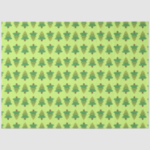 Papier Mousseline Motif des arbres sur vert