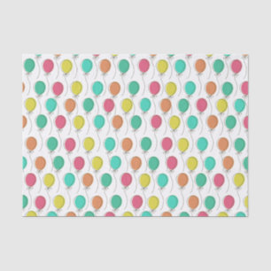 Papier Mousseline Motif des ballons de fête colorés
