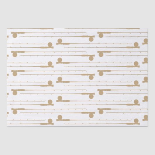 Papier Mousseline Motif des bâtons de pêche aérienne (Recto)